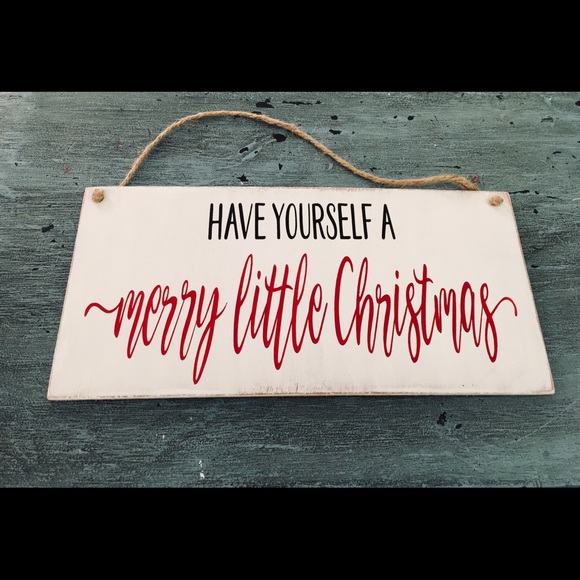 🛒2/$30!🛒 Merry Christmas -  Wood Painted Sign - Picture 2 of 4